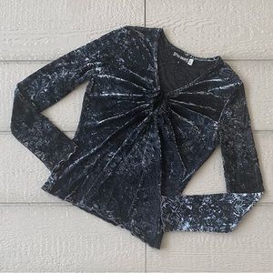 Sno Skins Velvet Long Sleeve Blouse